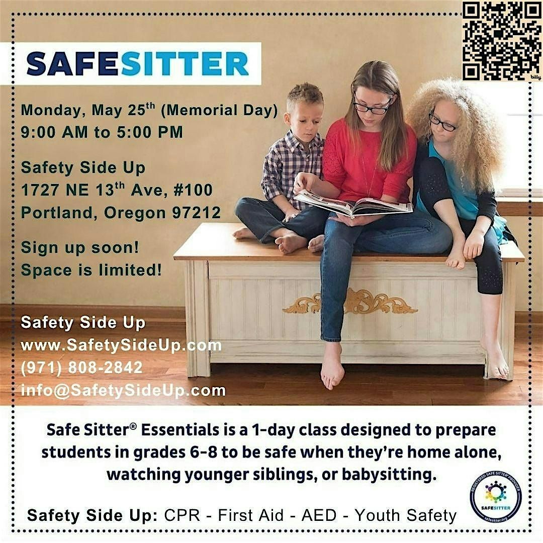 Safe Sitter (Babysitter Training) **1-Day Course** (Memorial Day)