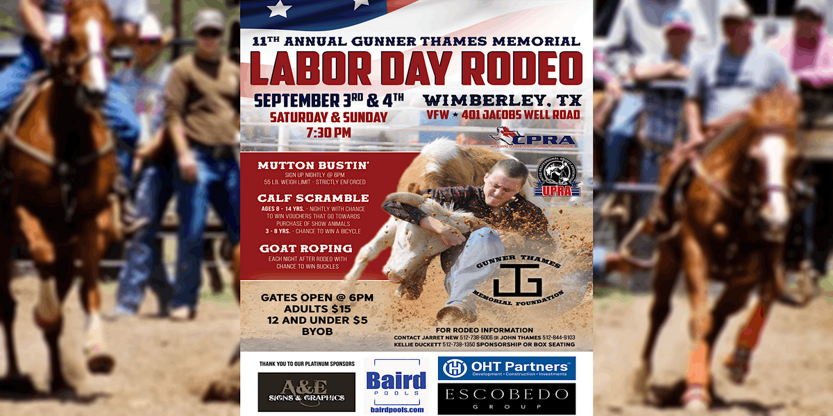 11th Annual Gunner Thames Memorial Rodeo | Veterans of Foreign Wars ...