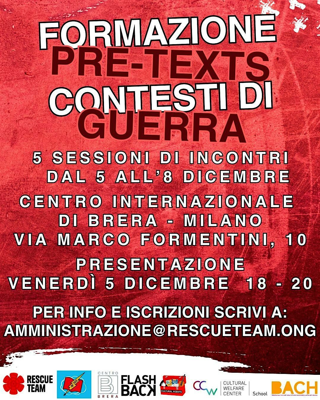 Partecipa alla Formazione Pre-Texts per i Contesti di Guerra