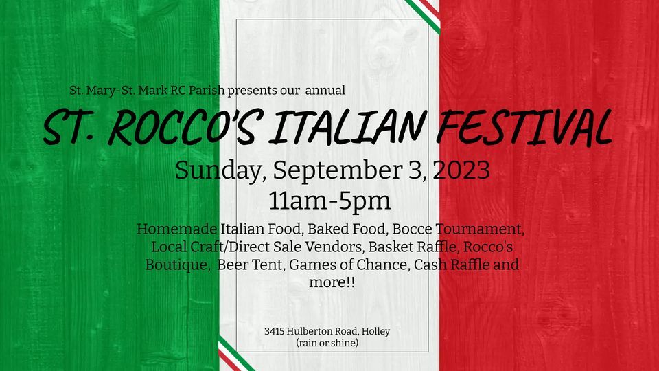 St. Roccos Italian Festival 3415 Hulberton Rd, Holley, NY 144709318