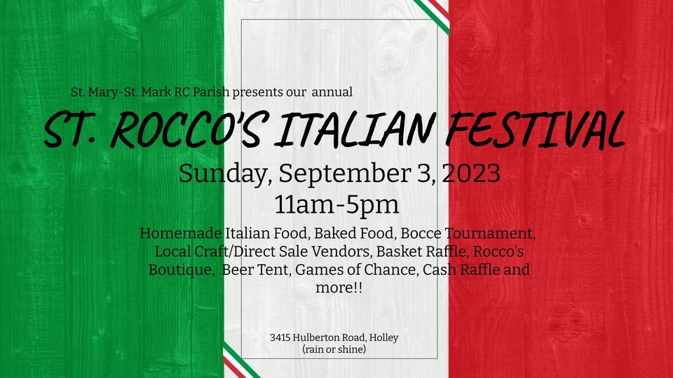 St. Roccos Italian Festival at 3415 Hulberton Rd, Holley, NY 14470-9318 ...