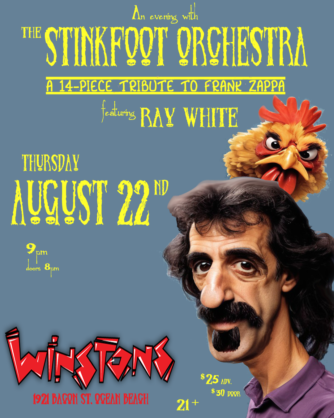 The Stinkfoot Orchestra - 14-piece tribute to Frank Zappa at Mystic Theatre