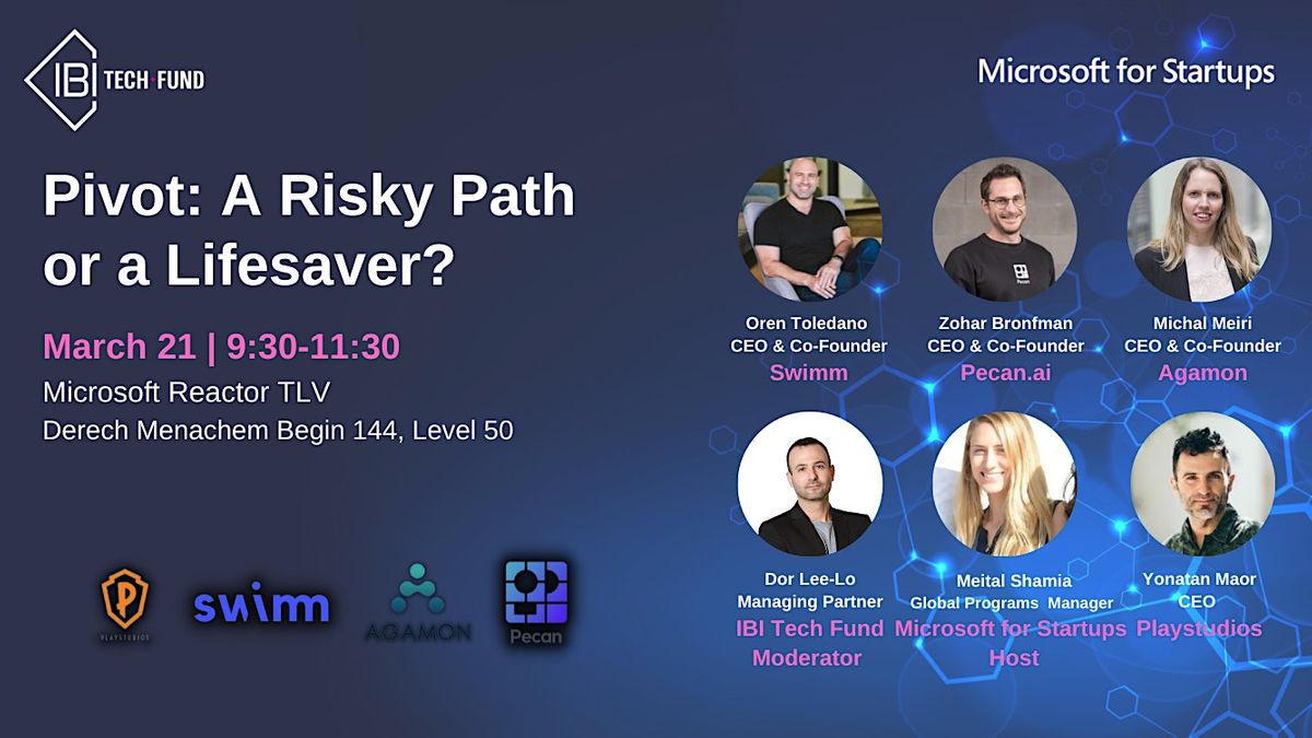 Pivot: A Risky Path or a Lifesaver? at Microsoft Reactor Tel Aviv, Tel ...