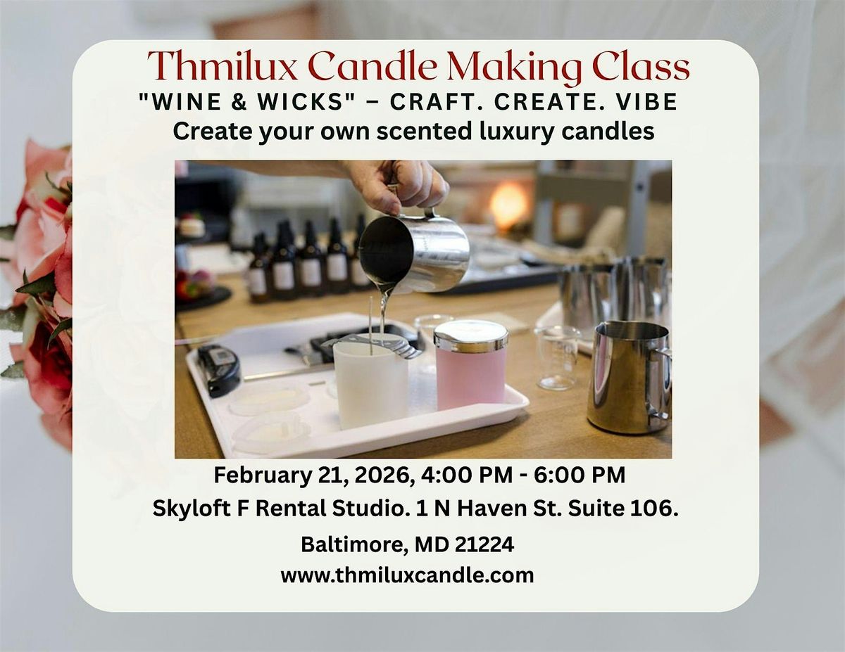 CANDLE MAKING EXPERIENCE- WINE & WICKS- LOVERS NIGHT EDITION