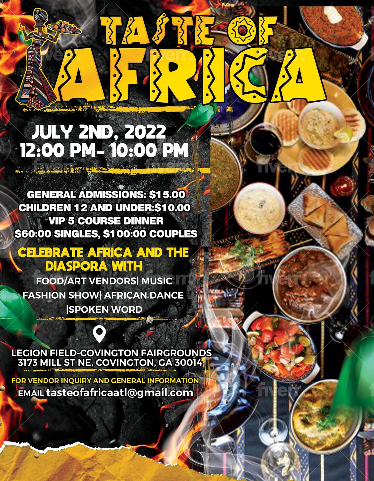 The Taste of Africa Legion Field Covington Fairgrounds July 2, 2022