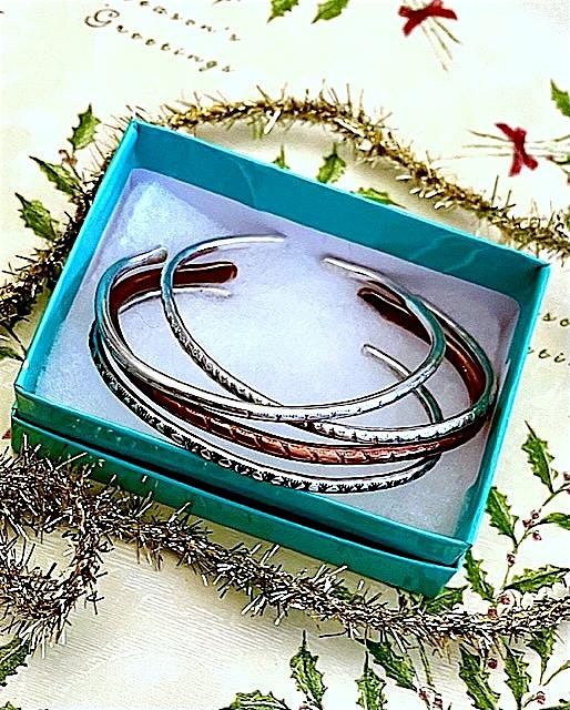 Silversmithing Level 2 - Patterned Cuff Bracelets