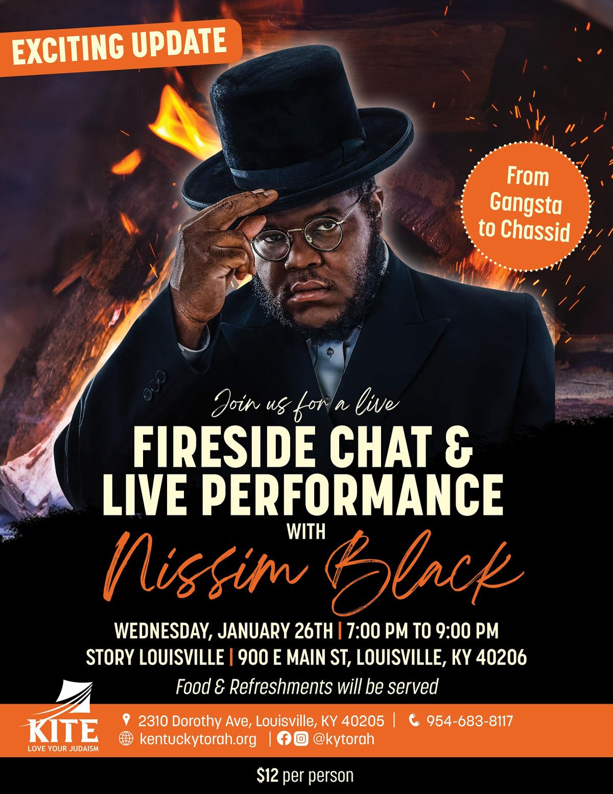 Fireside Chat And Live Performance With Nissim Black Story Louisville January 26 22 Fireside Chat And Live Performance With Nissim Black Story Louisville January 26 22