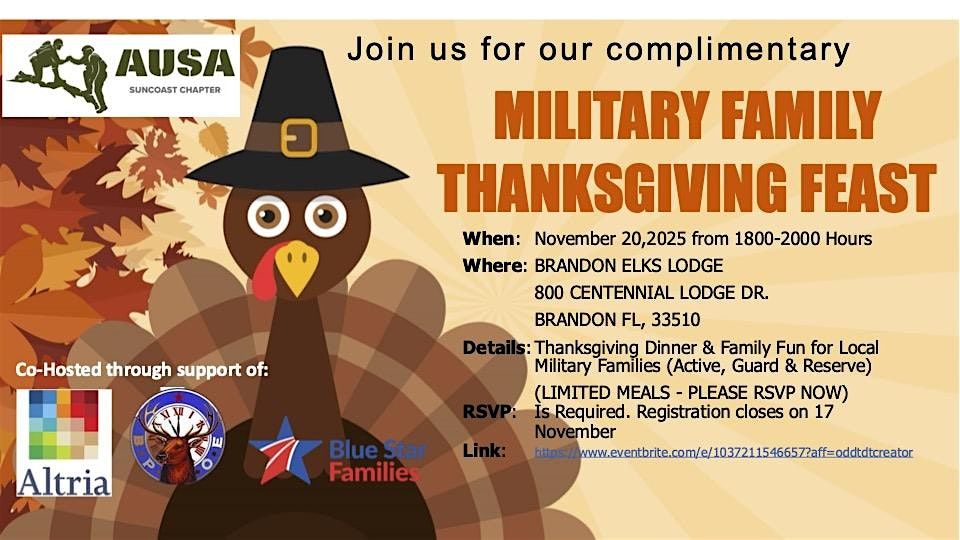 MILITARY FAMILY THANKSGIVING FEAST