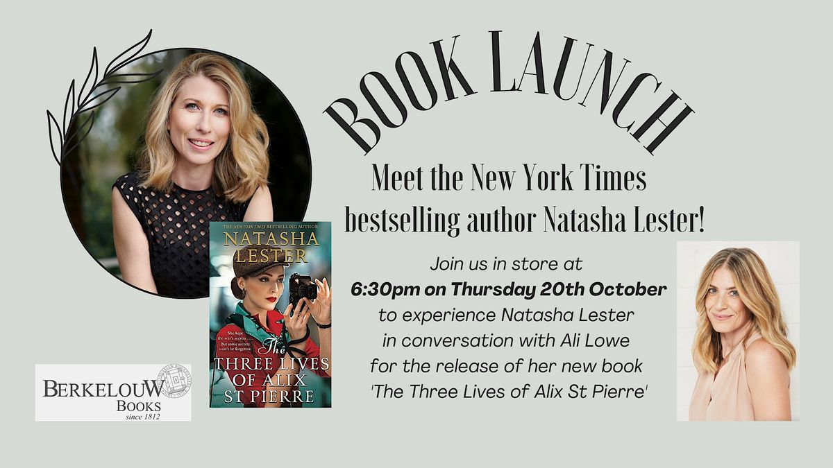 Book Launch/Signing: Natasha Lester in Conversation with Ali Lowe ...