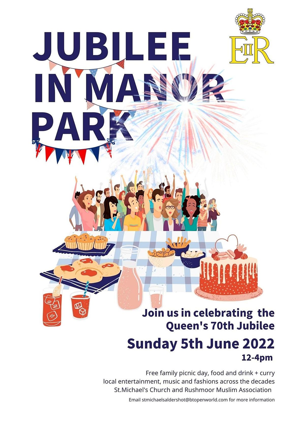 The Queens Platinum Jubilee Celebration in Manor Park St. Michael the Archangel, Aldershot, EN