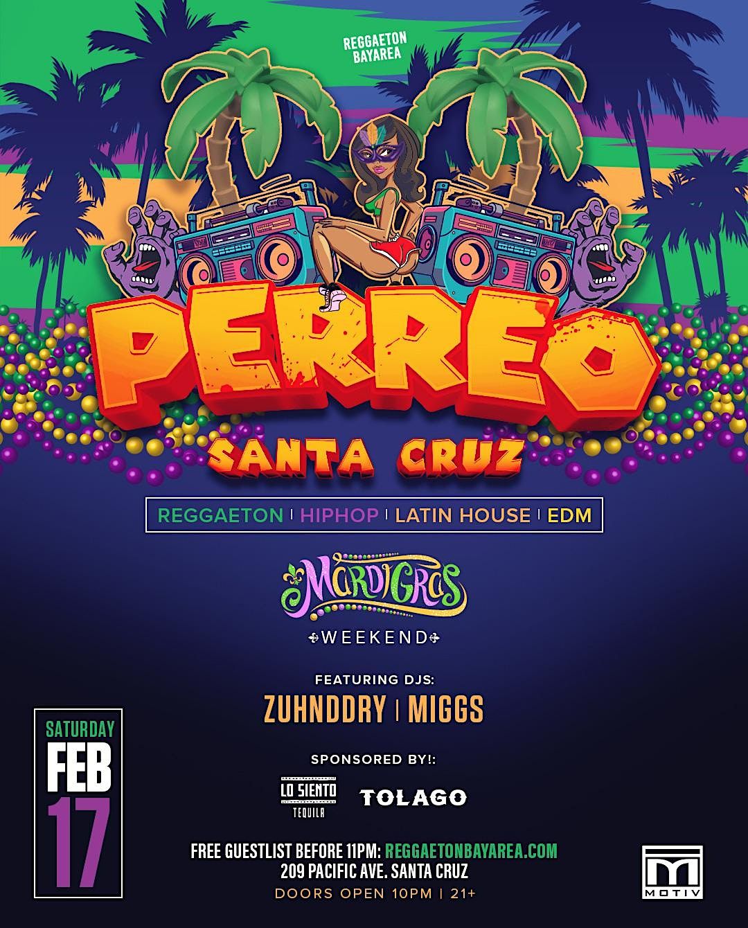 PERREO SANTA CRUZ MOTIV NIGHTCLUB Hiphop Reggaeton Latin EDM