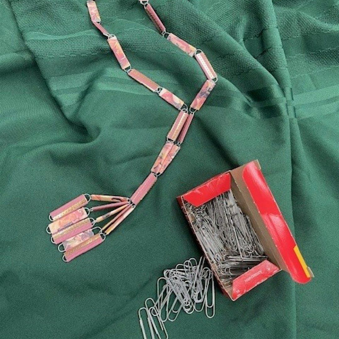 Upcycled Paper Clip Necklace