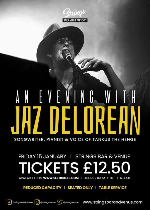 An Evening with Jaz Delorean Strings Bar & Venue Isle Of Wight
