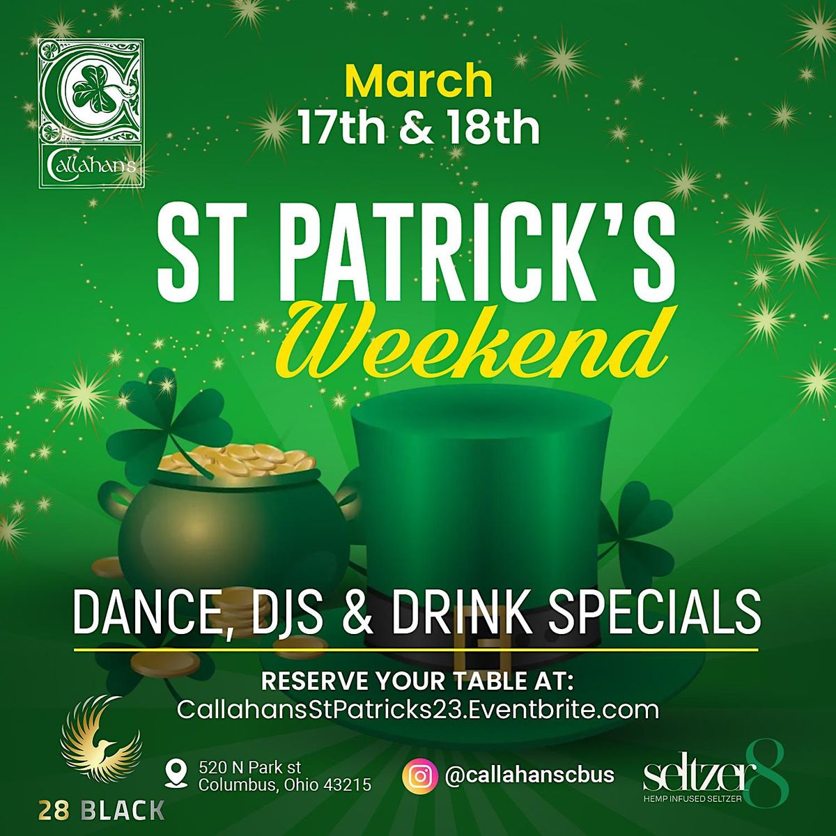 St. Patricks Day Weekend Parties Callahan's Columbus March 17 to