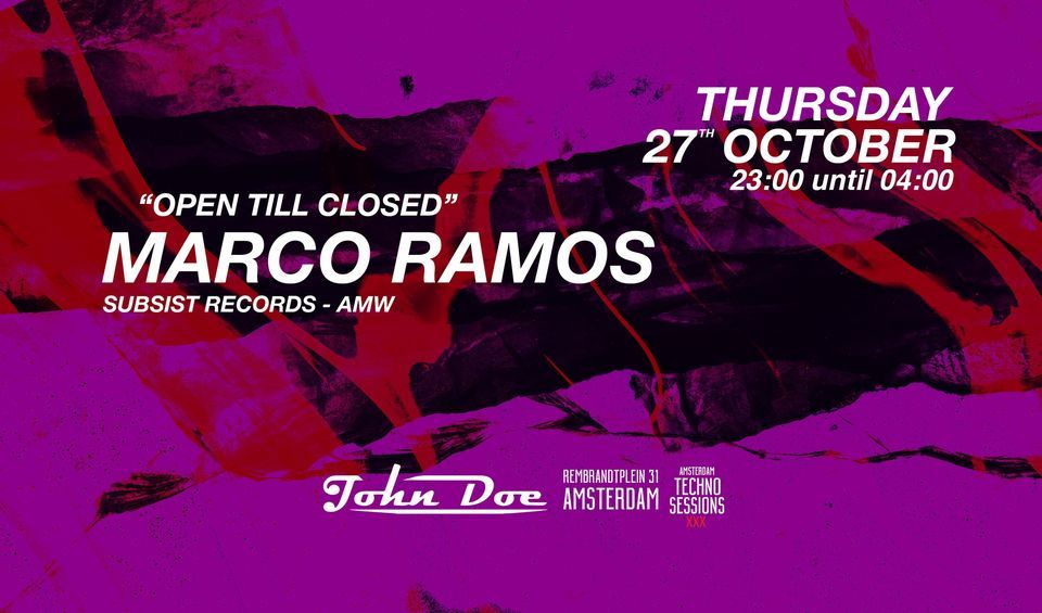 Amsterdam Techno Sessions w\/ Marco Ramos
