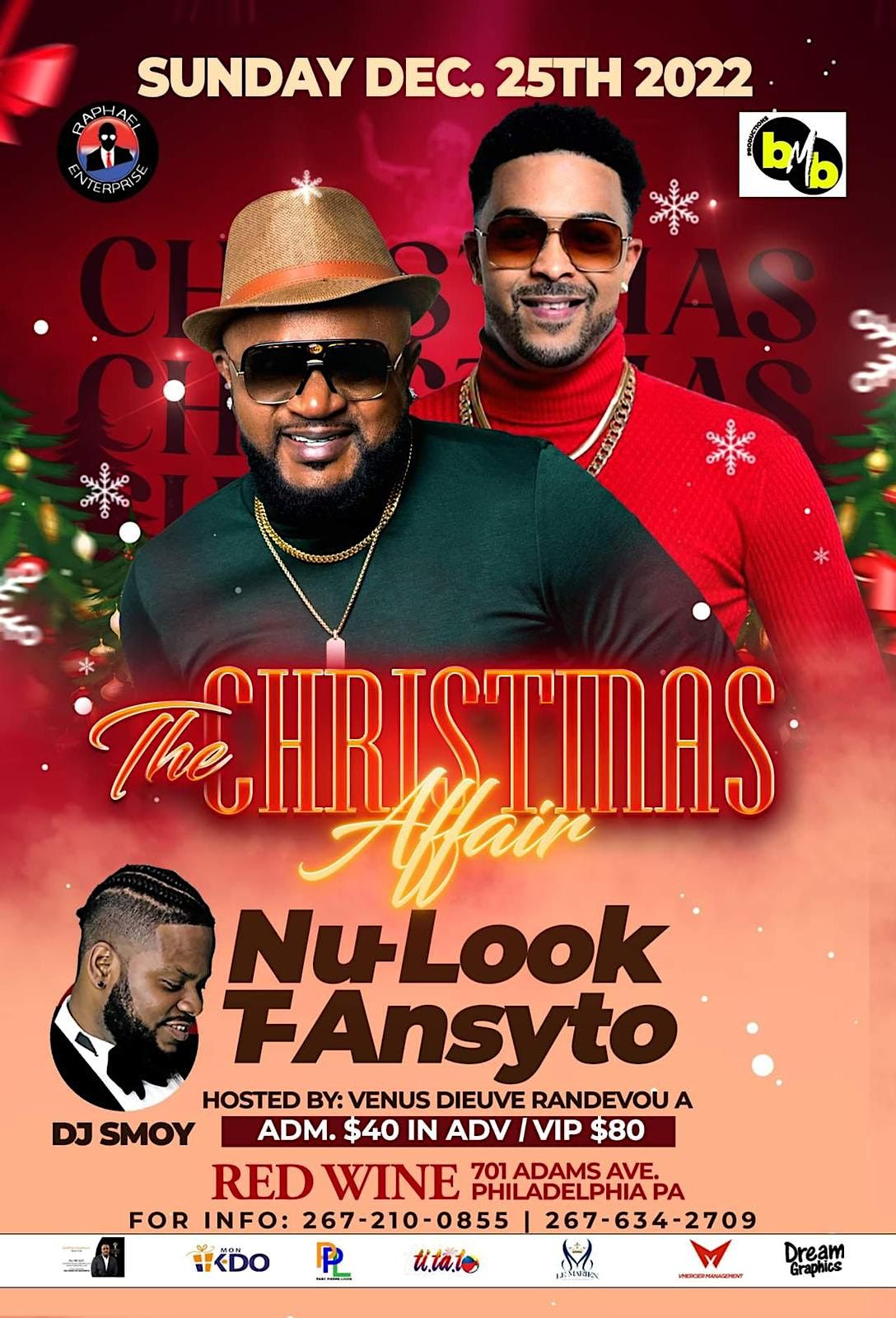 Nulook TAnsyto Christmas Affair Philadelphia Red Wine Night Club