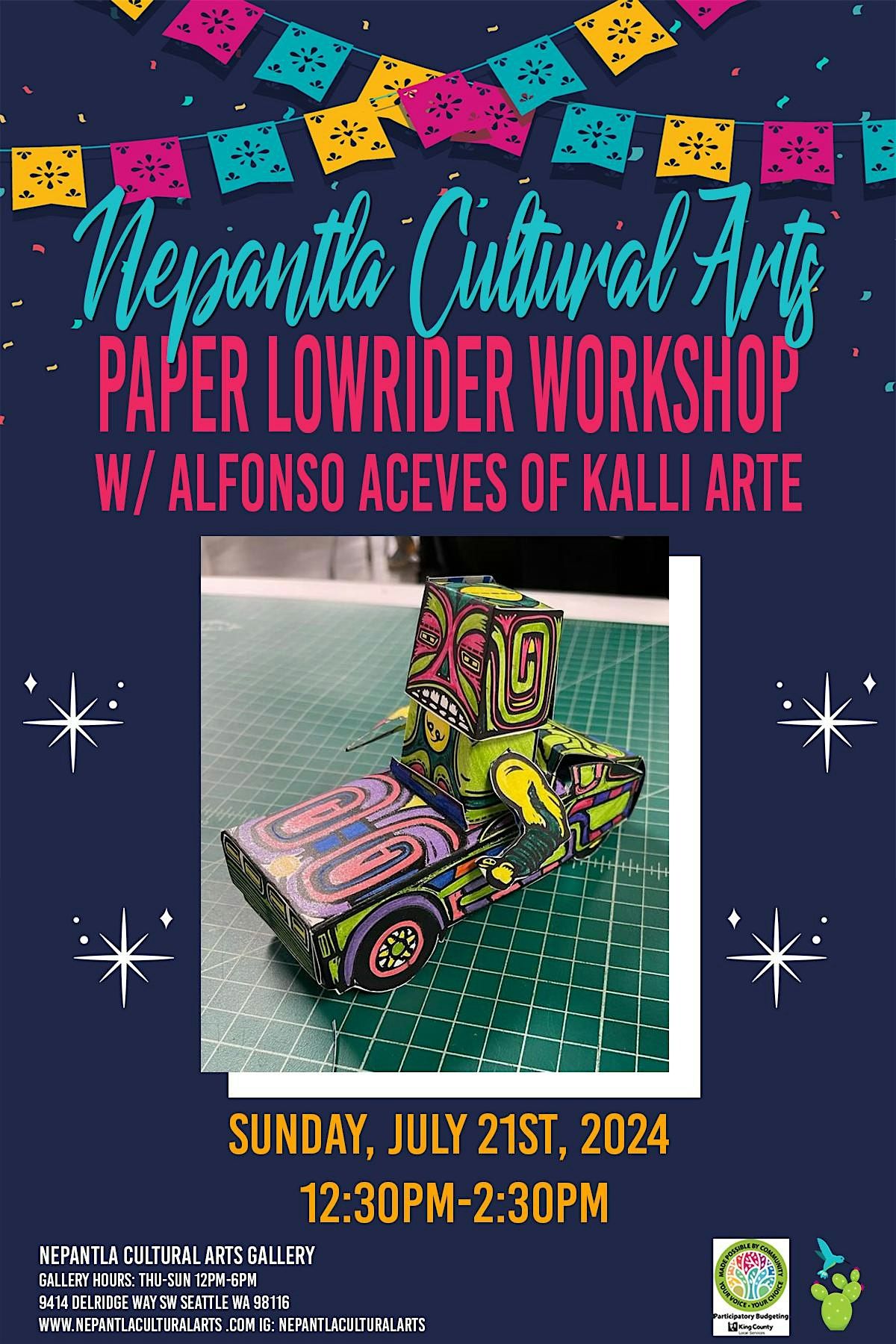 Paper Lowrider Workshop with Alfonso Aceves of Kalli Arte at Nepantla ...