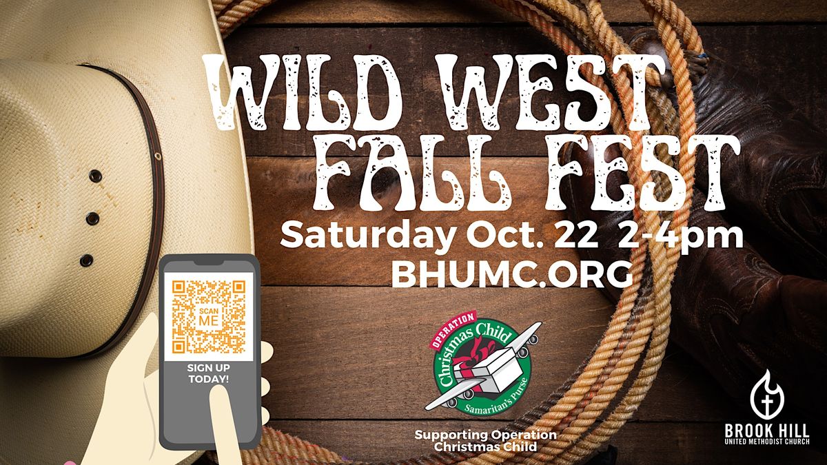 WILD WEST FALL FESTIndoor Trick or Treat! Brook Hill UMC, Frederick