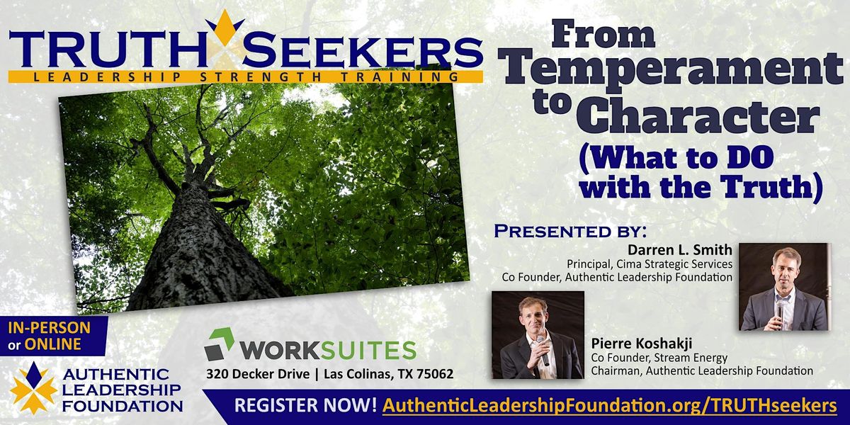 3 [of 4] From Temperament to Character; What to DO with the