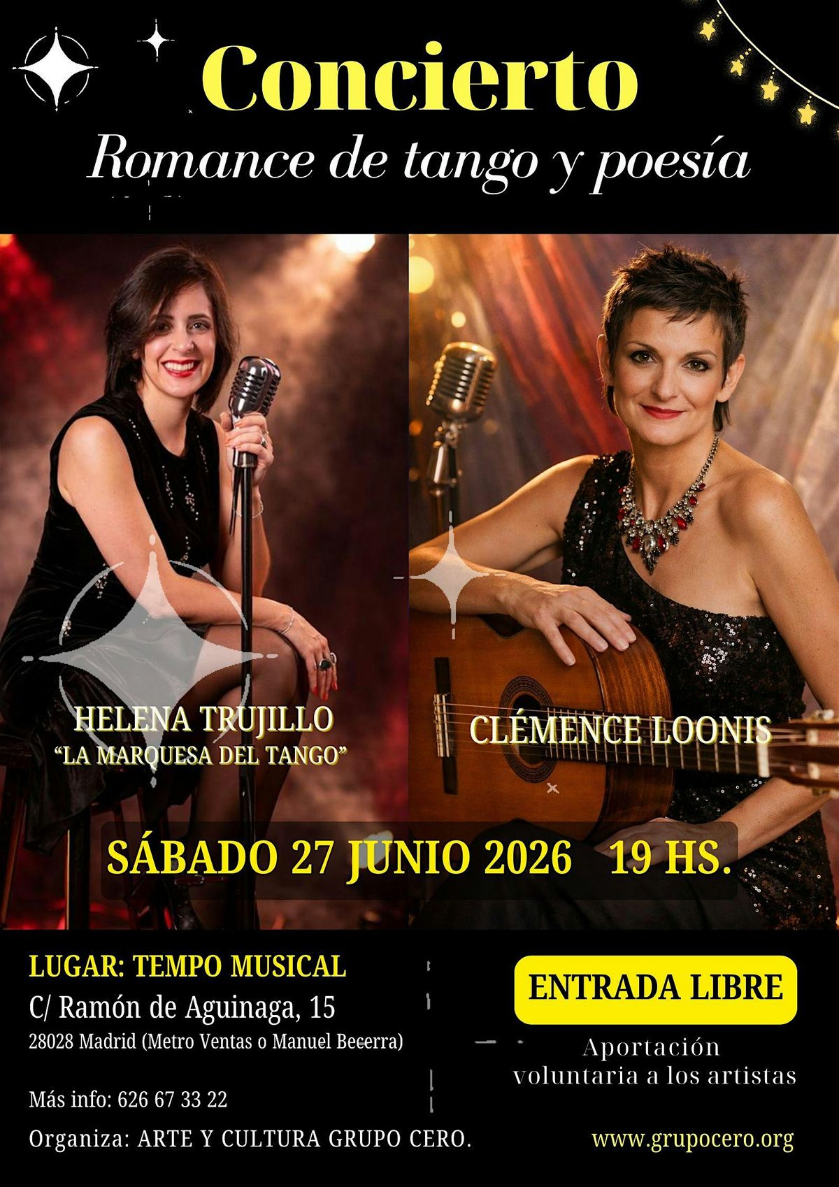 CONCIERTO ROMANCE DE TANGO Y POES\u00cdA
