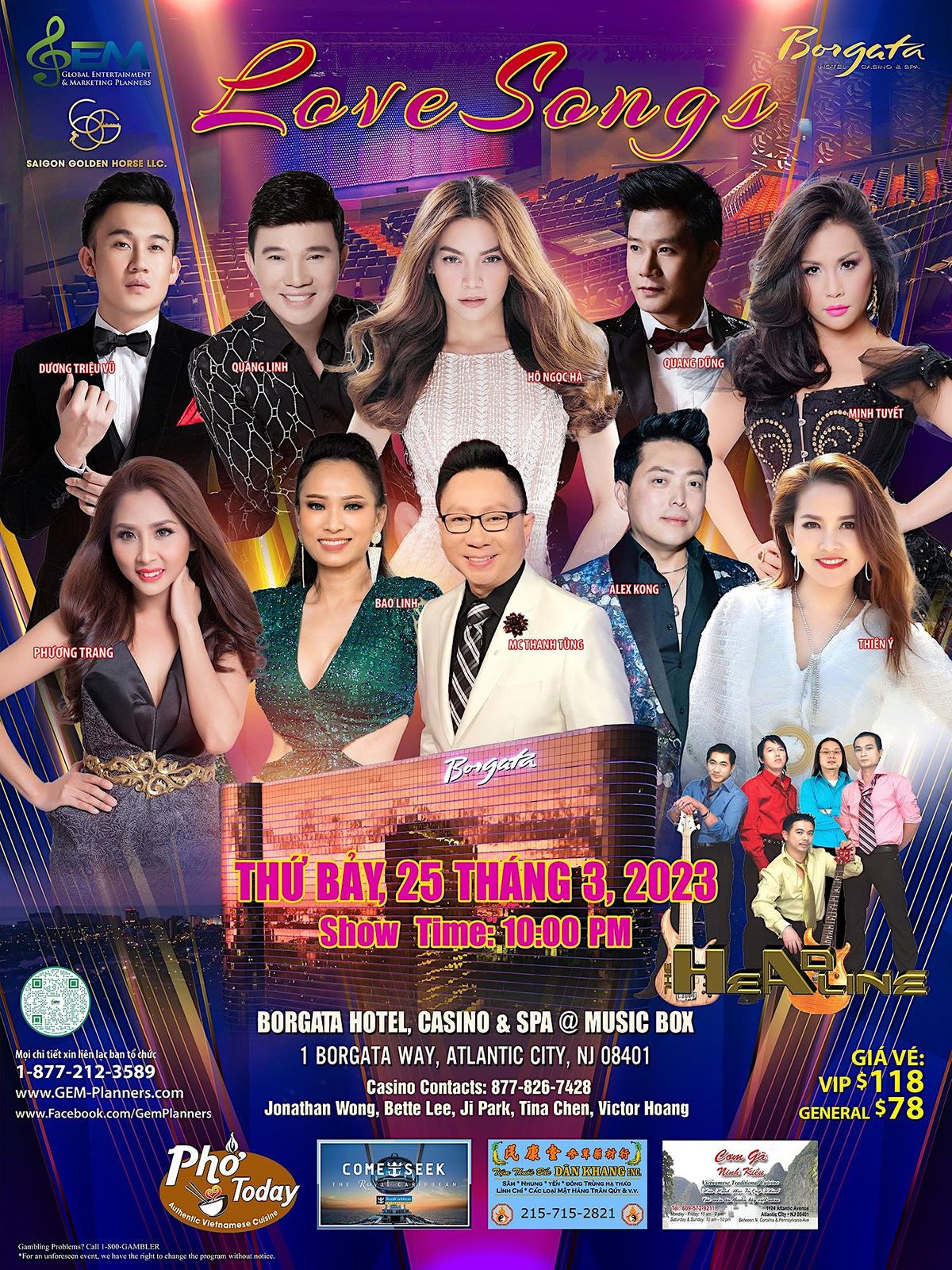 VIETNAMESE CONCERT "LOVE SONGS" - BORGATA HOTEL, CASINO & SPA