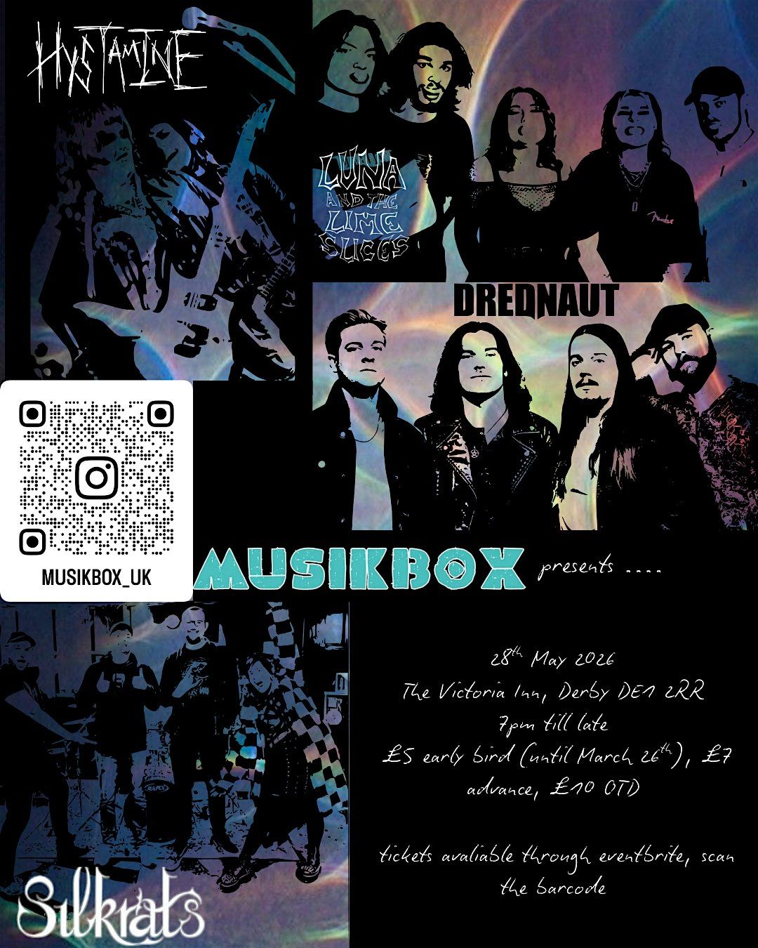 MUSIKBOX PRESENTS: HYSTAMINE, Solar Flare, Drednaut & Silkrats