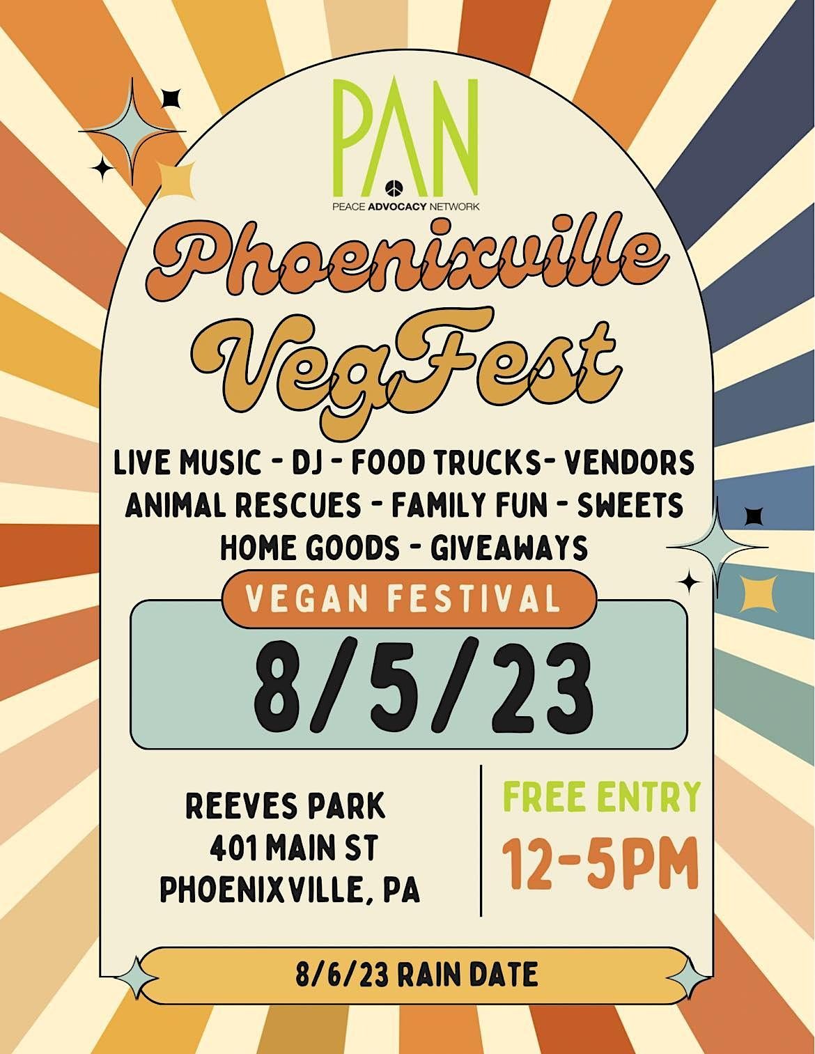 Phoenixville Vegfest Reeves Park, Phoenixville, PA August 5, 2023