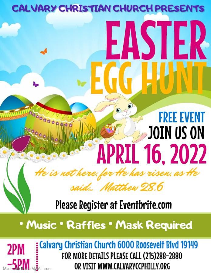 Easter Egg Hunt Calvary Christian Church, Philadelphia, PA April 16, 2022