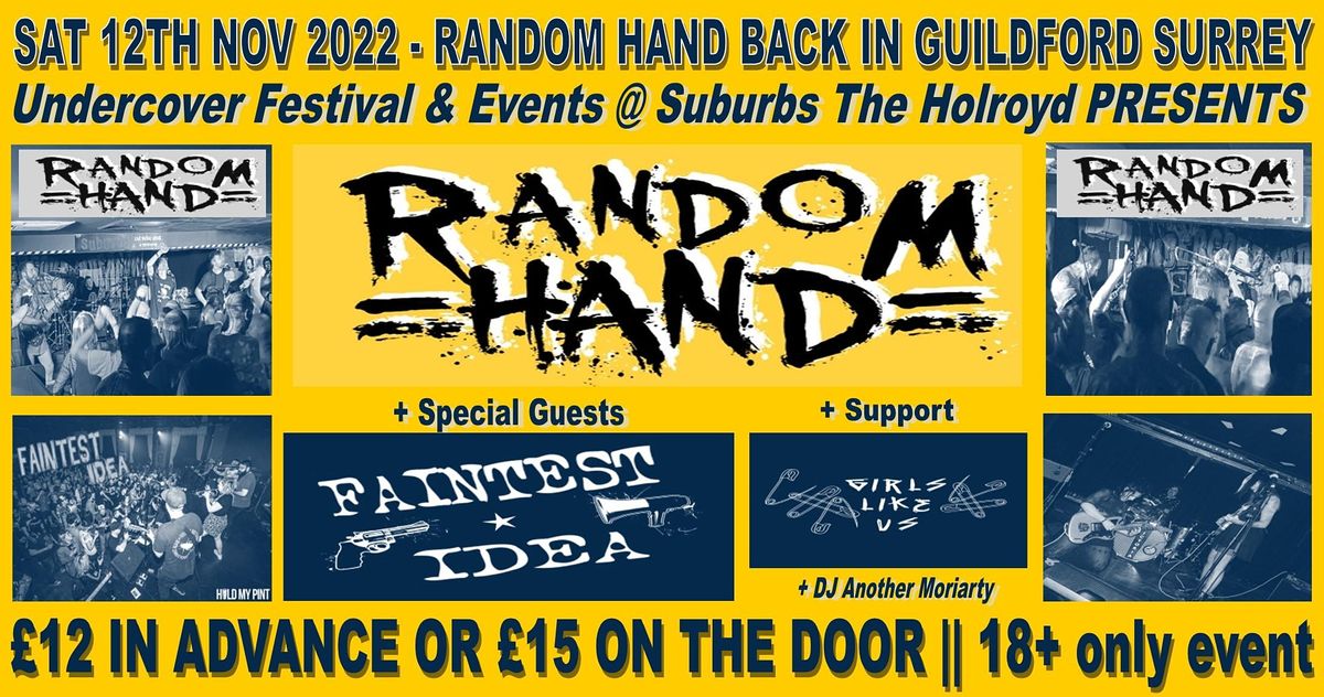 RANDOM HAND Plus special guests back Undercover in Guildford (12th Nov ...