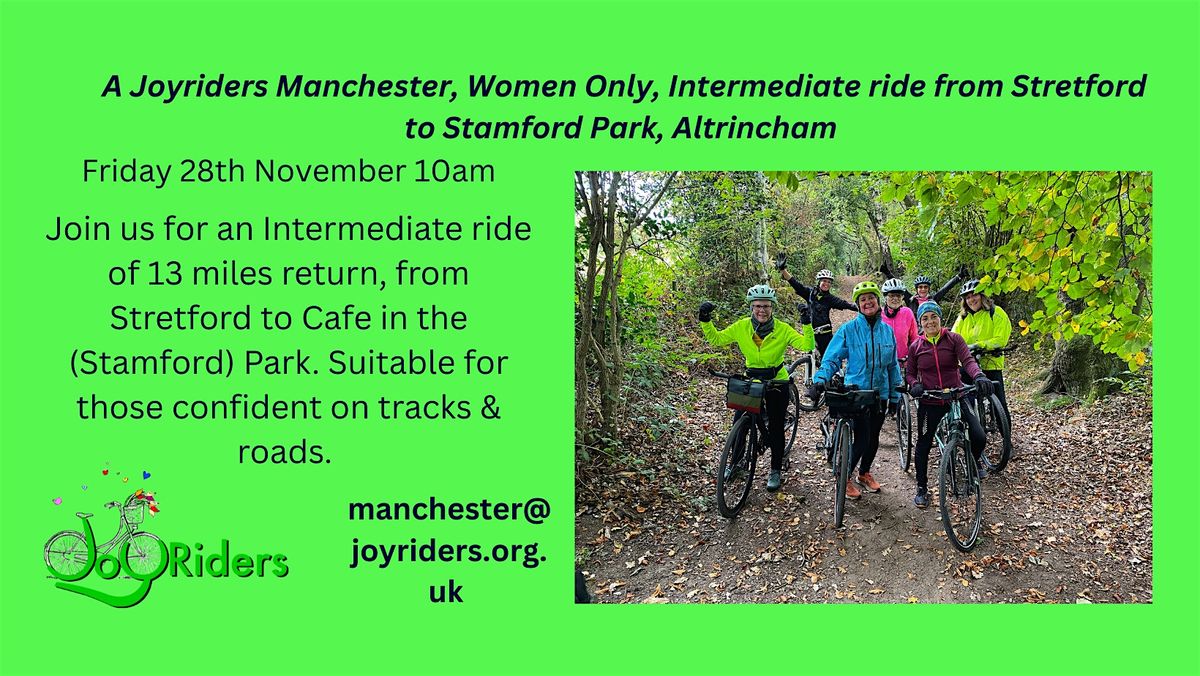 Intermediate Rides A Women Only Intermediate ride to Cafe in the (Stamford) Park ...