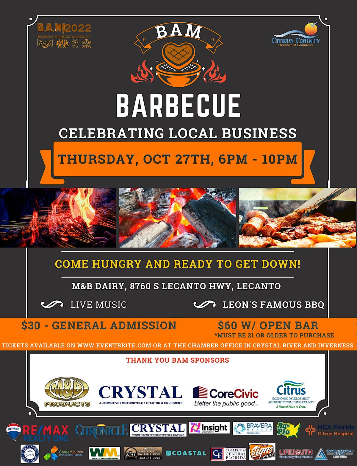 Citrus County Chambers B.A.M! BBQ 2022 | M & B Dairy, Lecanto, FL ...