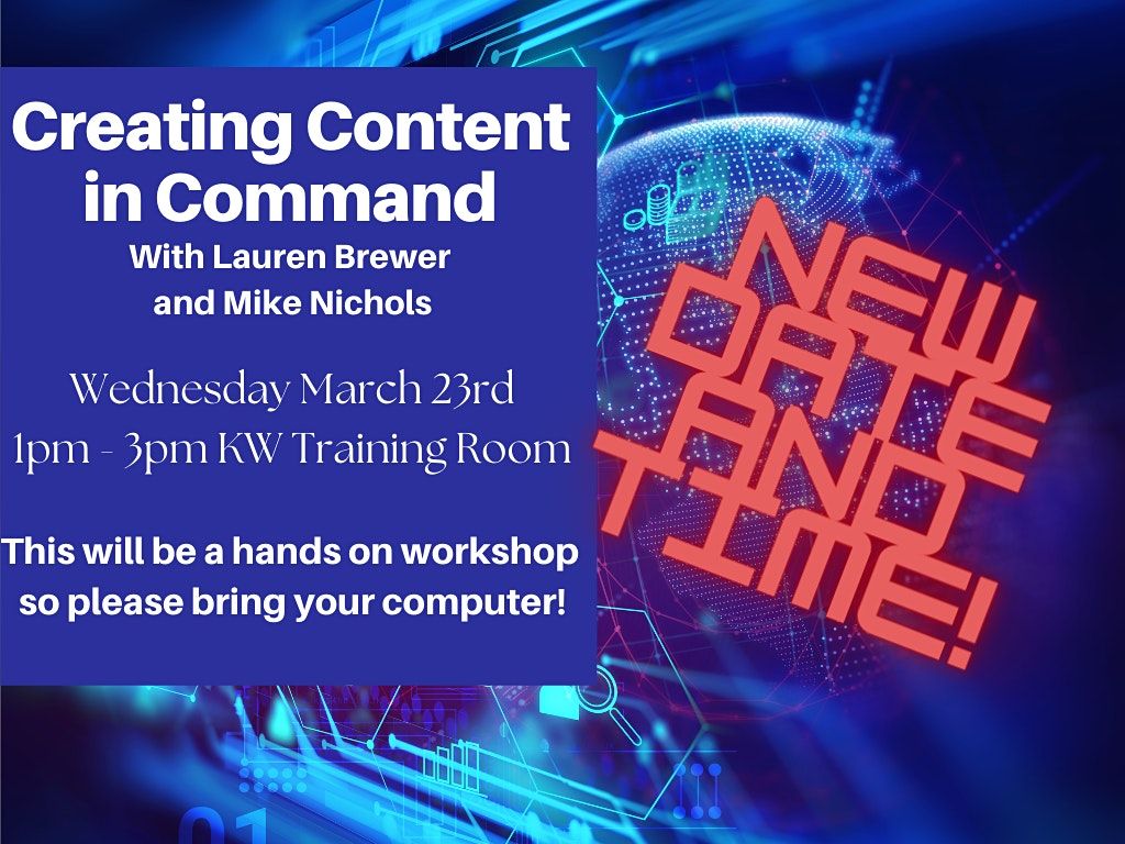 Creating Content in Command Designs Keller Williams Realty