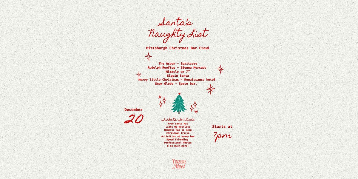 Santa\u2019s Naughty List - Christmas Bar Crawl