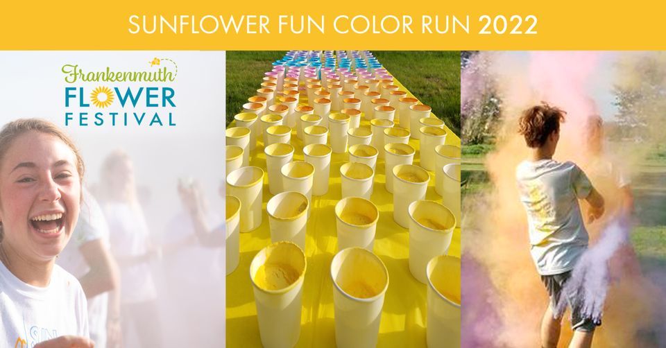Sunflower Fun Color Run 2022 Grandpa Tiny's Farm, Frankenmuth, MI