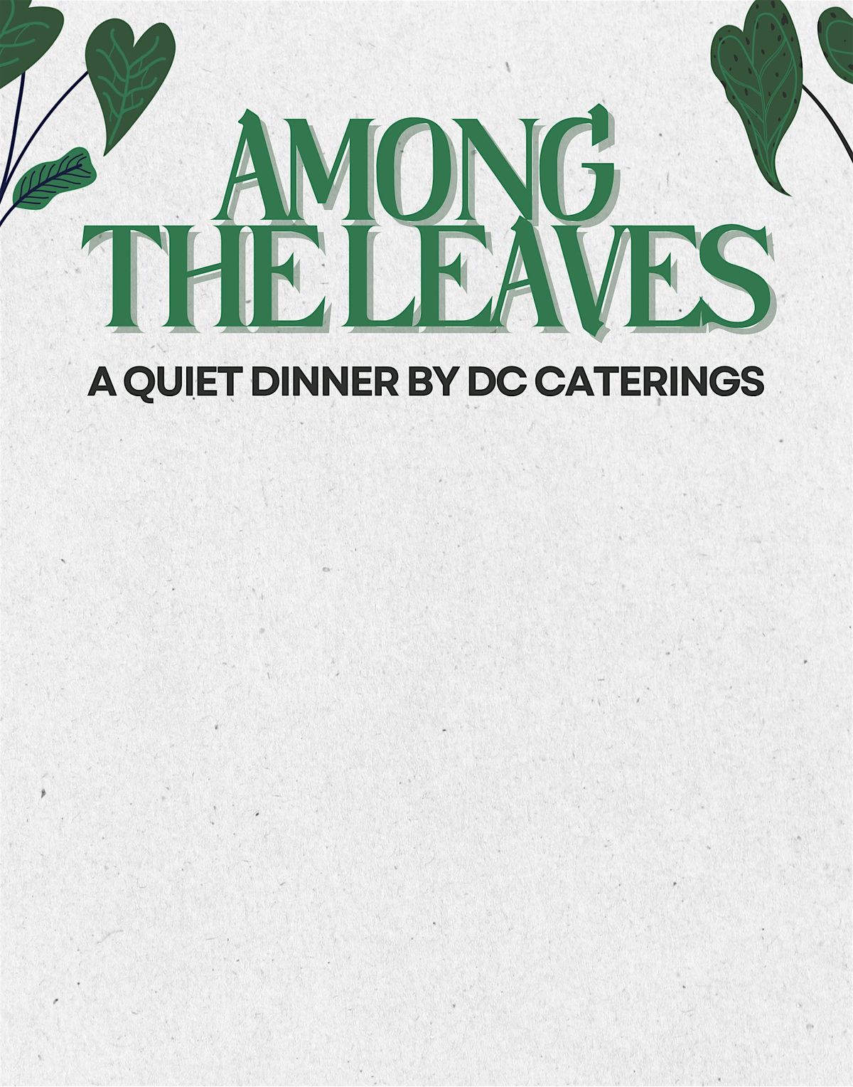 Among the Leaves: A quiet dinner held inside a living botanical space