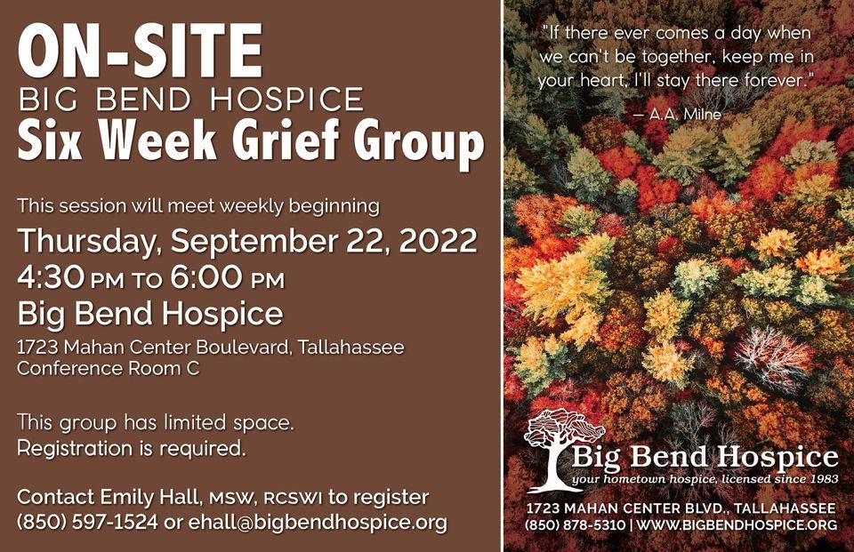 September to October 6-Week Grief Support Group