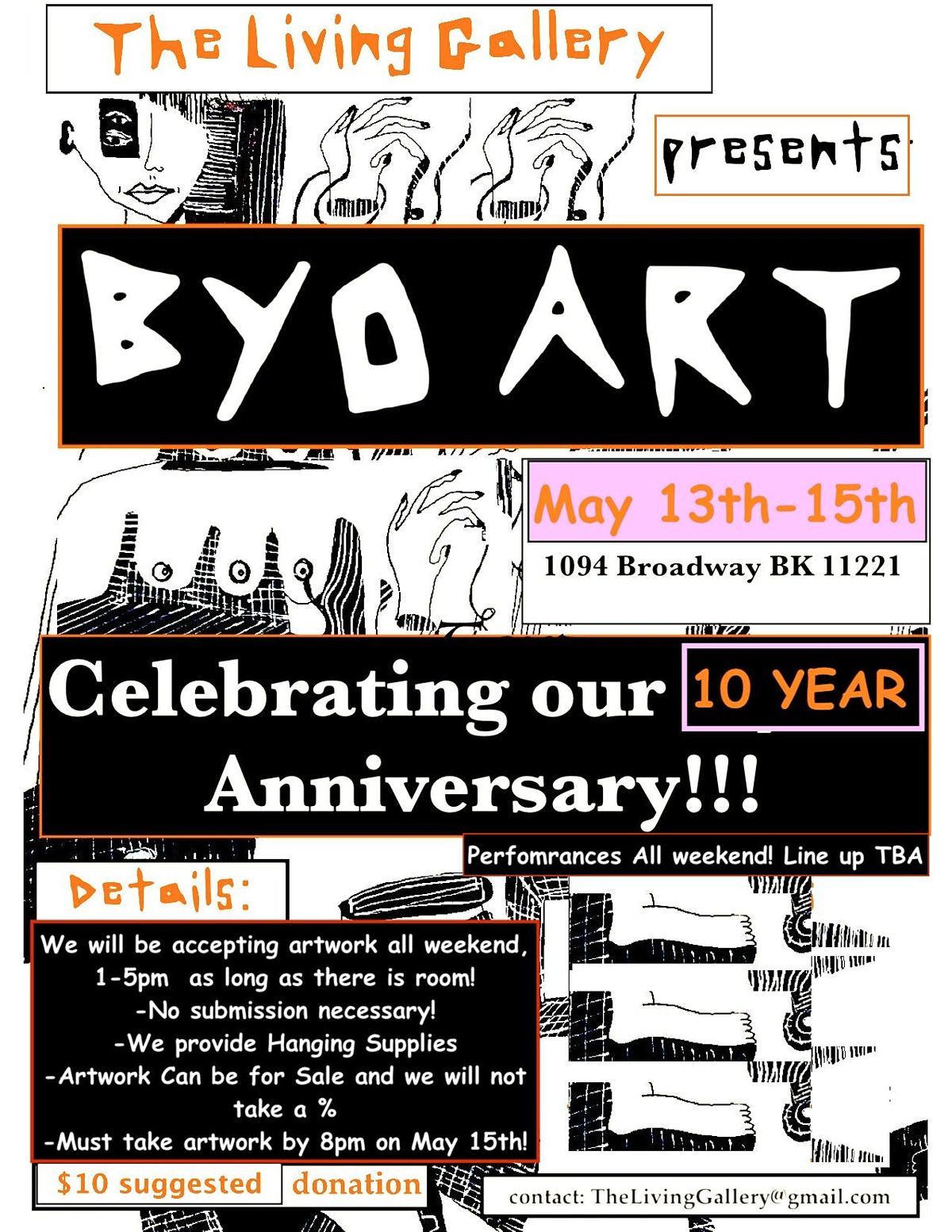 10 Year Anniversary & BYO Art Celebration of The Living Gallery | The