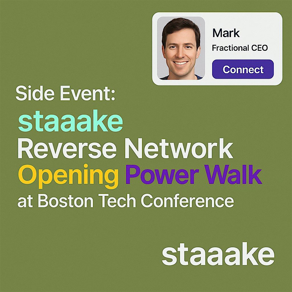 staaake Reverse Network Opening Power Walk at Boston Tech Conference