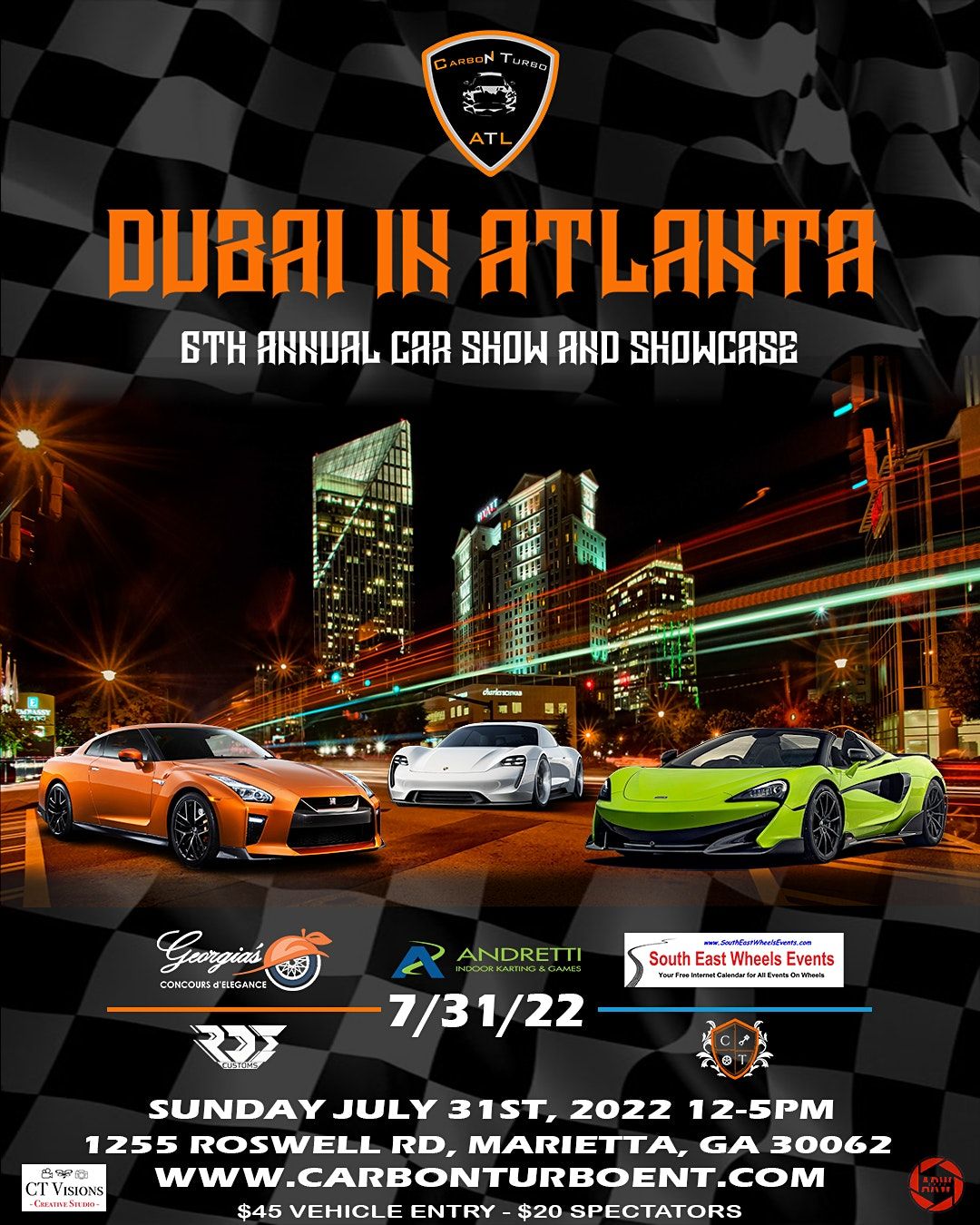 Dubai in Atlanta 6th Annual Car Show 2022 Andretti Indoor Karting