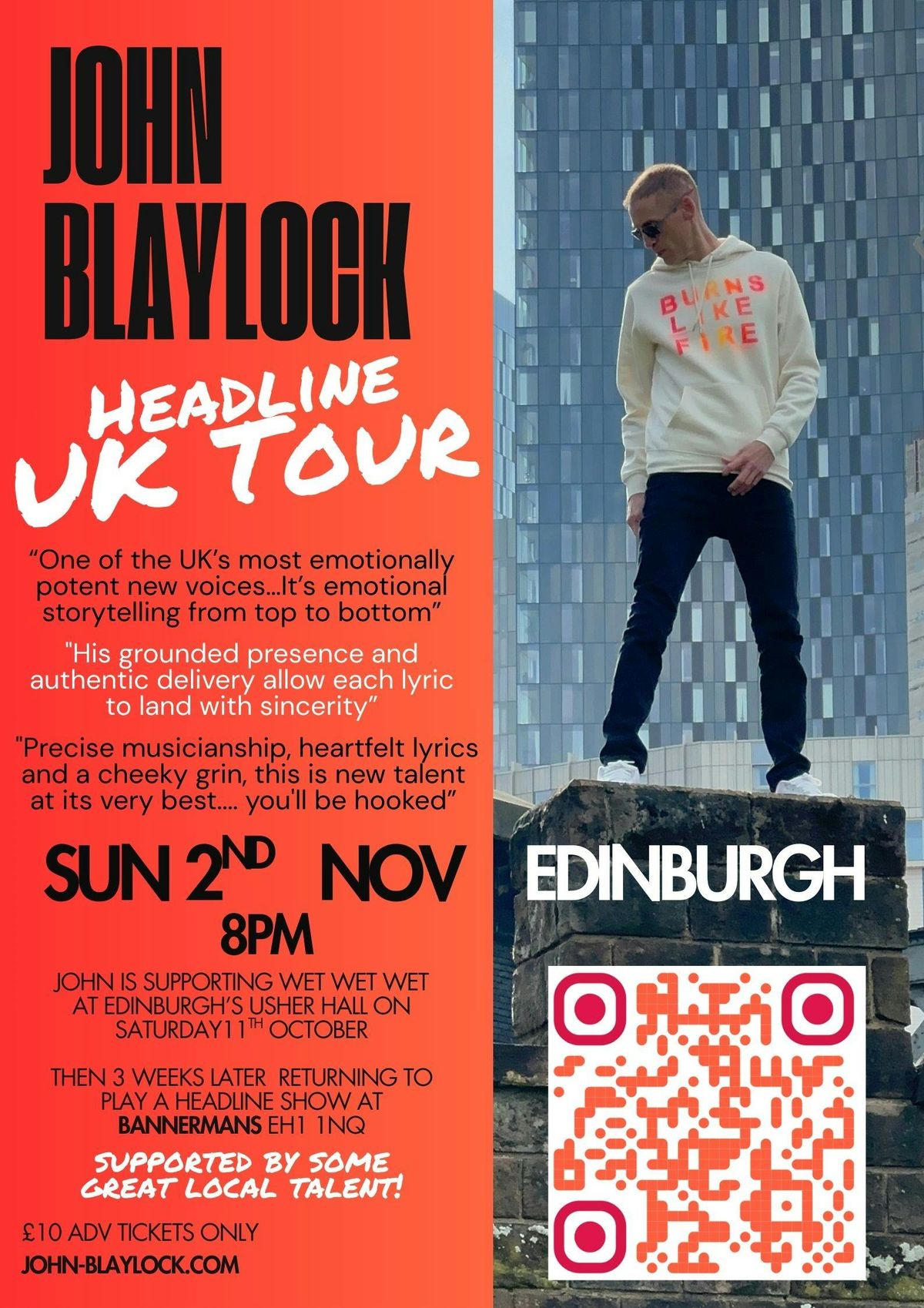 John Blaylock Edinburgh Gig