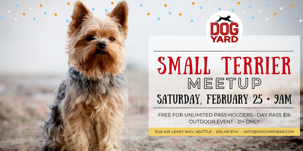 Small Terrier Meetup at Dog Yard Bar in Ballard Saturday, February 25