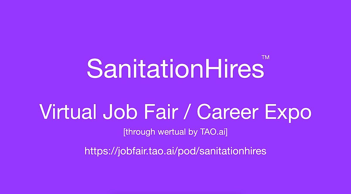 #SanitationHires Virtual Job Fair \/ Career Expo Event  #Dallas #DFW