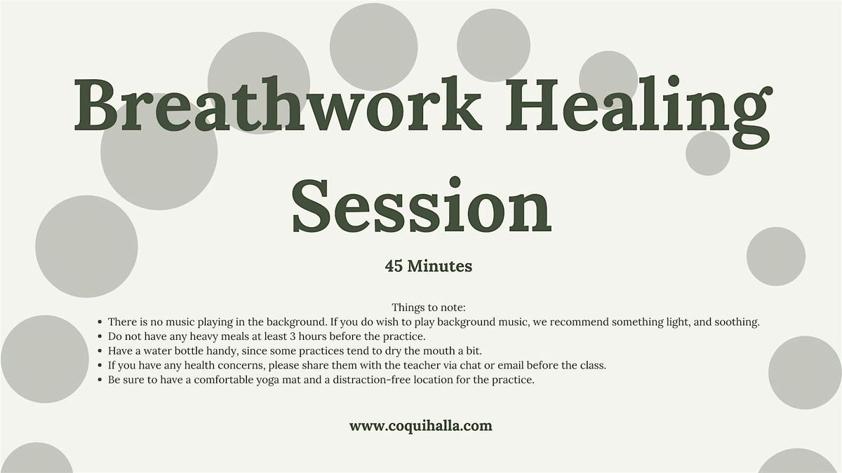 Virtual Breathwork and Pranayama Healing Session, Coral Gables, FL