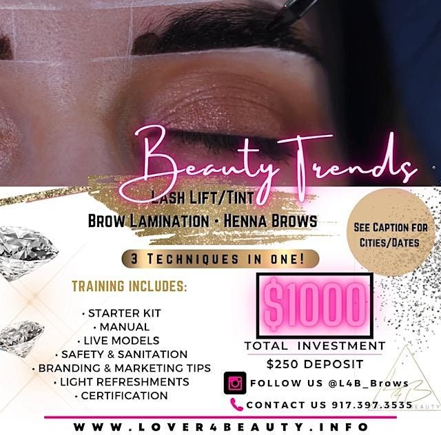 Beauty Trends Lash Lift + Brow Lamination + Henna Brows (Philly, PA