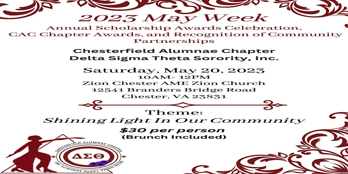 CAC of Delta Sigma Theta Sorority, Inc. Annual May Week 2023 Zion