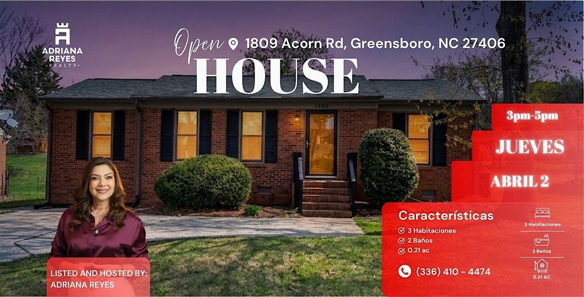 Acorn Rnd OPEN HOUSE - 1809 Acorn Rd, Greensboro, NC 27406 at 1809 Acorn Rd ...