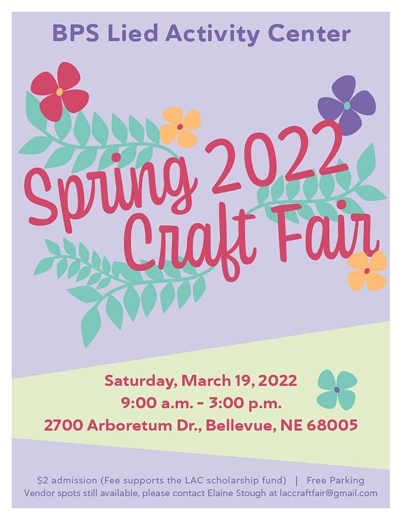 BPS Lied Activity Center 2022 Spring Craft Fair | Bellevue Public ...