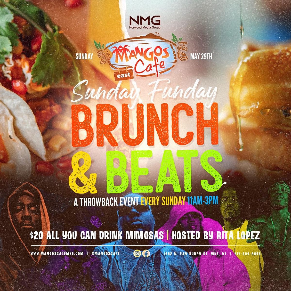 Sunday Brunch Brunch and Beats at Mangos Cafe East. Mangos Cafe East