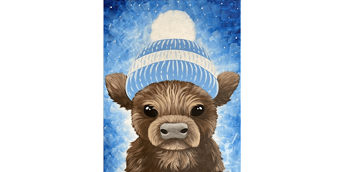 Winter Highland Calf - Paint and Sip in Houston | Classpop!\u2122