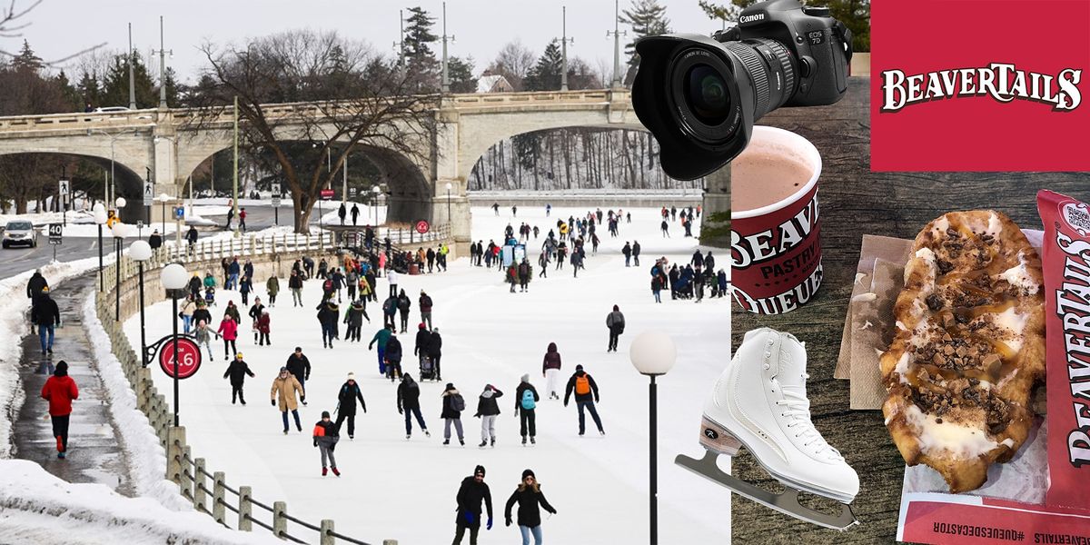 TI intro to Ottawa Skating on the Rideau canal Pretoria Bridge